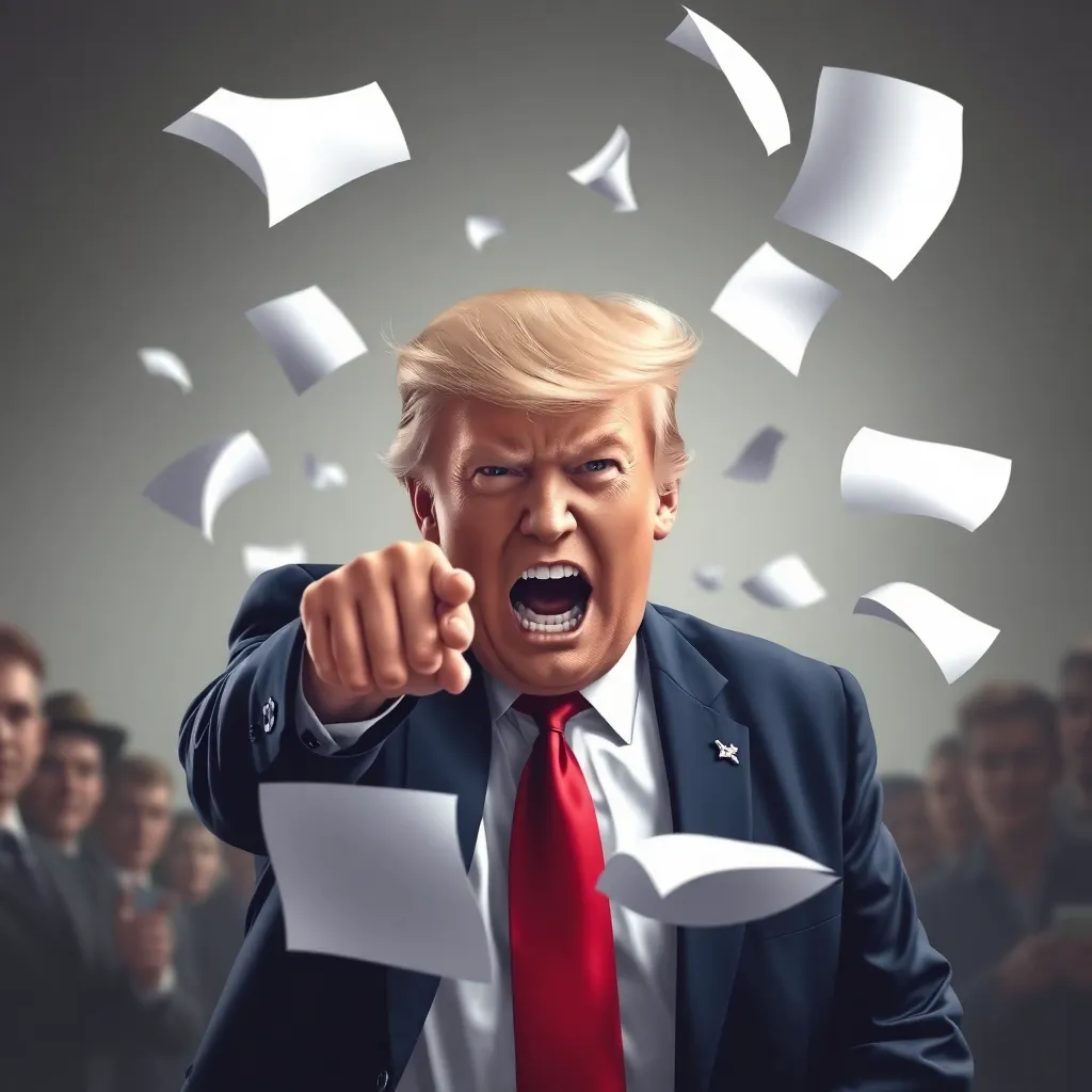 Angry donal trump