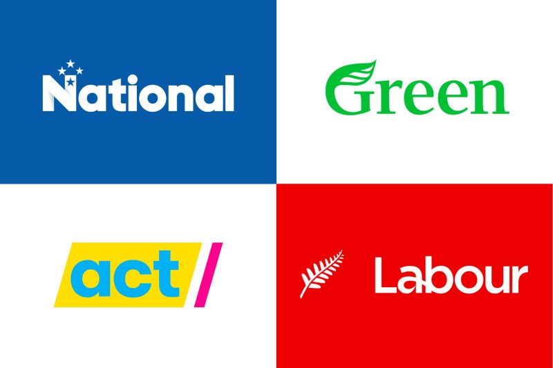 ACT__Green__Labour__National_party_logos