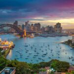 Sydney-Harbour-Bay-sunset-ships