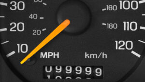 Odometer with 99999 miles